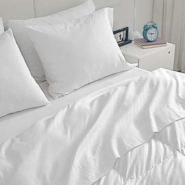 SLEEP ZONE Full Size Microfiber Embossed Sheet Set, 4 Pieces Double Brushed and Ultra Soft with Deep Pockets for Extra Deep Mattress,Super Soft, Wrinkle Free, Fade Resistant (White, Full)