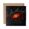 1 x Greeting Card Red Glowing Dragons Eye Gamer -