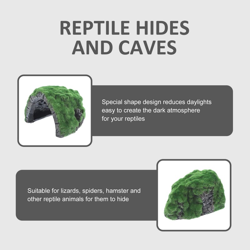 Mipcase Tortoise Hiding from House Reptile Rock Cave Axolotl Tank