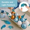 Molirex 160Pcs Blue Feathers for Crafting 8 Styles Pheasant Craft