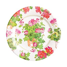 Caspari Trailing Geranium Salad & Dessert Plates - 16 Per Package