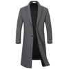 APTRO Men's Wool Trench Coat Full Length Fleece Lining Top