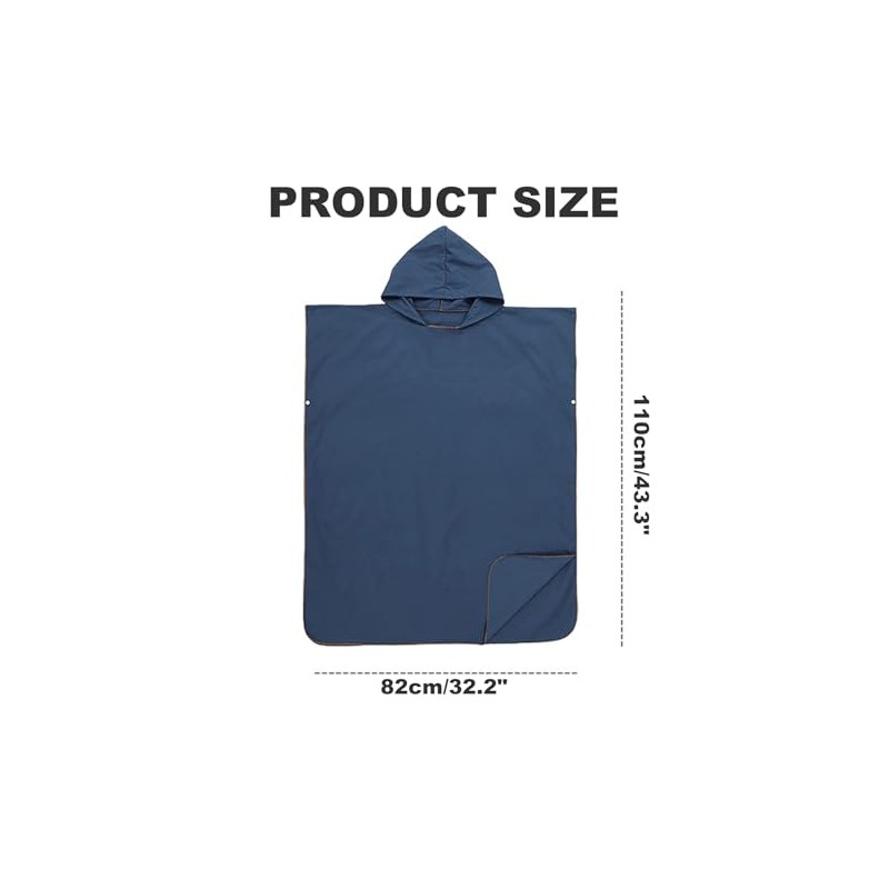 Nivofu Poncho de Surf con Capucha - Toalla Cambiante, Bata