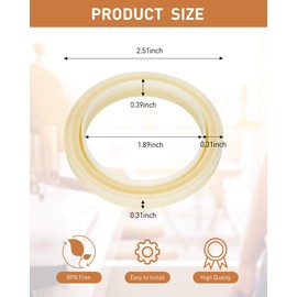 54mm Silicone Steam Ring, 2PCS Grouphead Gasket Replacement Parts, No BPA Silicone Gasket Seal, for Breville Espresso Machine 878/870/860/840/810/500/450/ Sage 500/870/875/880/810/878