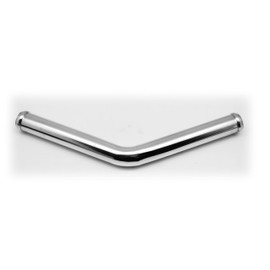 Autobahn88 Aluminum Alloy Pipe, 45-Degree, OD=1.34" (34mm), L=12" (300mm), Glossy Polished, for Automotive Piping