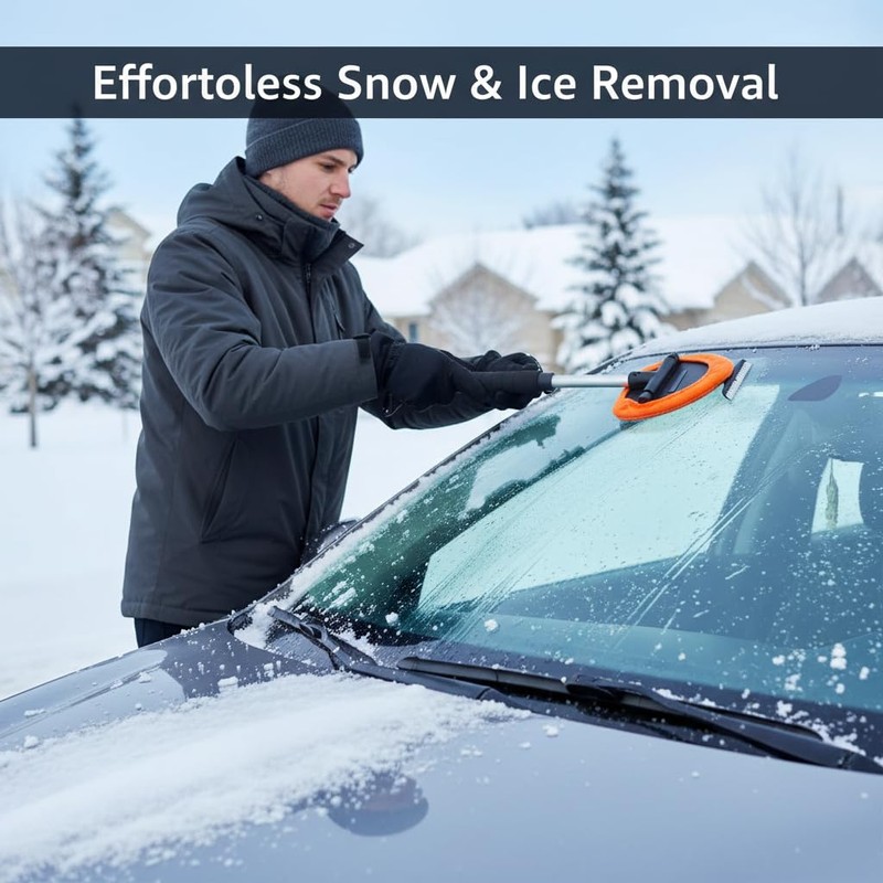2-in-1 Car Windshield Cleaner & Snow Scraper for SUV Truck