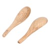 5Pcs Soup Spoon Fish Shaped Carved Wooden Rice Spoon Kitchen