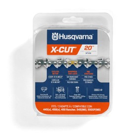 Husqvarna X-Cut SP33G 20 Inch Chainsaw Chain, 325" Pitch, 050" Gauge, 80 Drive Links, Highly Durable, Pre-Stretched Chainsaw Blade Replacement with Superior Lubrication and Low Kickback, Gray