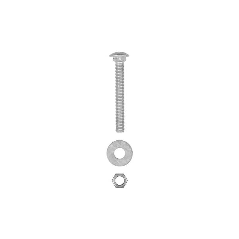 3/8" x 3-1/2" (50 Pack) Galvanized Carriage Bolt Kit, Hot