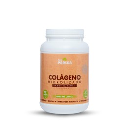 A&G Persea Colágeno Hidrolizado en Polvo con Extracto de Aguacate, 1.2 KG Sabor Arándano con Ácido Hialurónico, Vitaminas y Minerales, Sin Azúcar (Naranja)