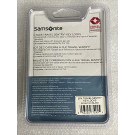 Samsonite New Samsonite 2-pack Travel Sentry Key Lock Luggage Black/Silver 91162-1041