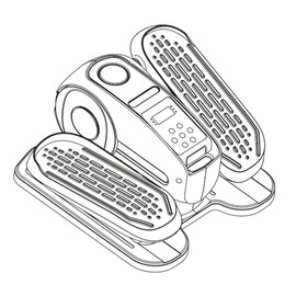 Under Desk Elliptical Machine, Compact Mini Stepper with Digital Display, Portable Exercise Equipment