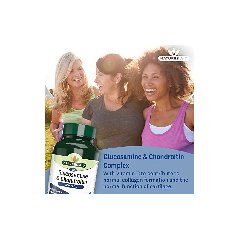 Natures Aid Glucosamine and Chondroitin Complex with Rosehip, Ginger, Turmeric