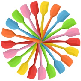 Silicone Spatulas, 24 Pcs Rubber Spatula, Heat Resistant-500℉, Seamless One Piece Design, Non-Stick Flexible Scrapers, Food Grade Dishwasher Safe, for Mixing,Cooking,Baking