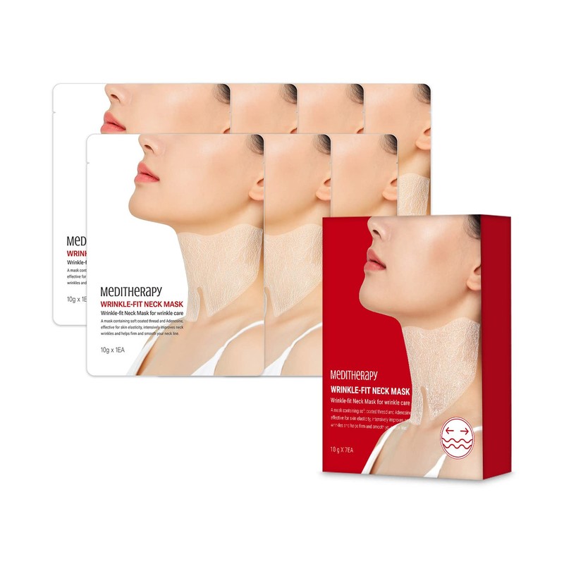 MEDITHERAPY Máscara De Cuello De Hoja De Malla Arrugada 7Ea,