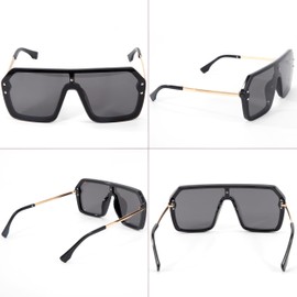 Heveer Sunglasses Women's Polarised UV400 Fashionable Sunglasses for Men and Women Protection, black