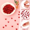 Whaline 600Pcs Heart Beads Red Love Heart Spacer Beads Valentines