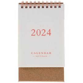 Operitacx Desk Calendar 2024, Standing Foldable Calendar 2024 Desk Calendar with Wire Binding Daily Planner, Desk Calendar 2024 for Home Office, Pink