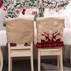 AuMoHall 2 PCS Christmas Chair Covers Linen Chair Back Covers