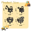 Xedatric 4 Pieces Construction Vehicles Silhouette Shape Metal Wall Hooks