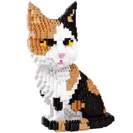 ISeeSee Micro Mini Blocks cat Building Animal Set DIY 3D Building Toy Bricks for Kids or Adult Colorfull cat(Large) 4800PCS