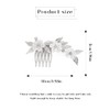 Jeairts Bride Flower Wedding Hair Comb Silver Leaf Bridal Headpiece