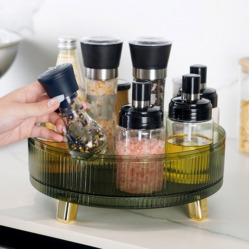 Storage Turntable 360 Degree Rotating Prevent Slip Stylish Organizer Tray