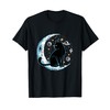 Black Cat Crescent Sailor-Moon Phases Astrology Pet Lover T-Shirt