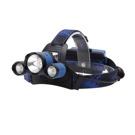 BORUIT B21 Headlamp Rechargeable LED 5000 High Lumens Head Lights for Forehead USB 2.0 5V/1A, 4 Modes IPX5 Waterproof 90° Adjustable Angle Head Lamp Battery Powered Blue