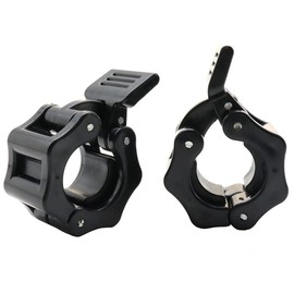 Barbell Clamps Dumbbell Spinlock Collars Clips for Standard Weight Lifting Dumbbell Barbell Bar Quick Release Lock Professional Buckle 1 Pair 1 Inch (Black)