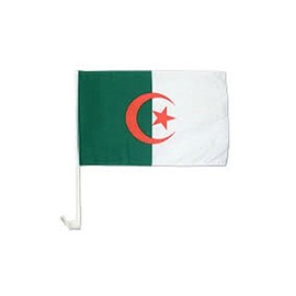 MWS (2 Pack Algeria Country Car Window Vehicle 12x18 12"x18" Flag