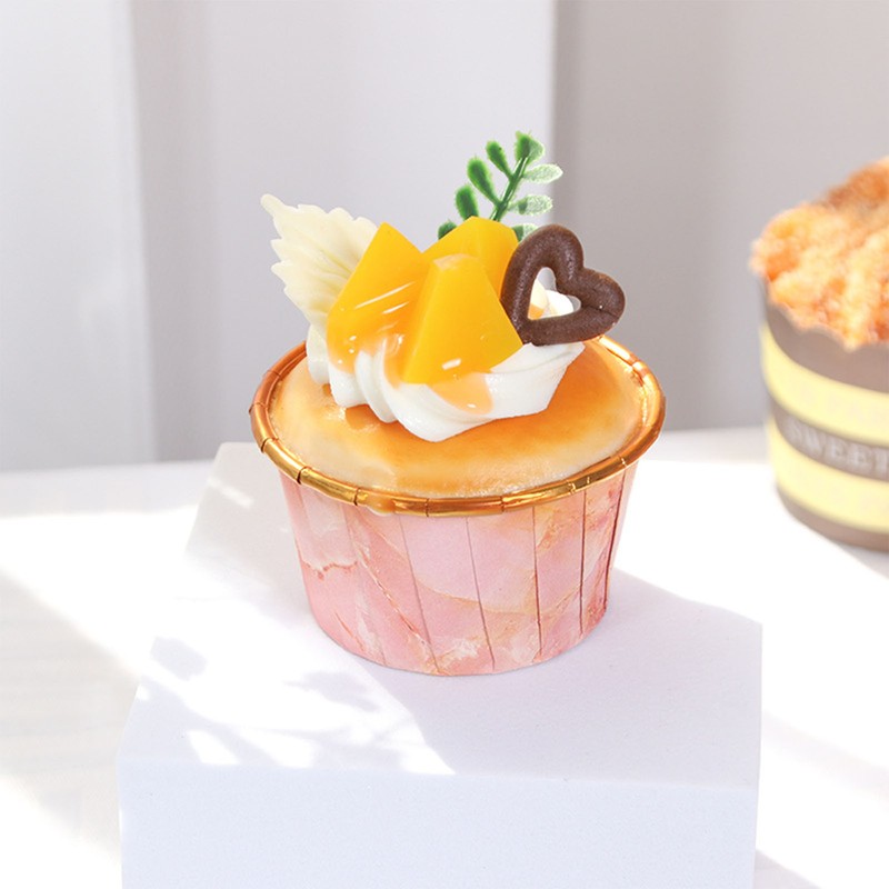 6Pcs Artificial Fake Cupcake Decorative Simulation Cupcake Model for Display