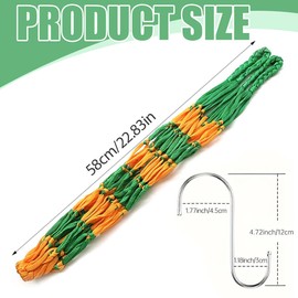 BEPSYOM 1 Piece Chicken Hanging Feeder Net with 1 Hook, Chicken Feeder, Chicken Food Mesh Bag for Chickens, Geese and Ducks