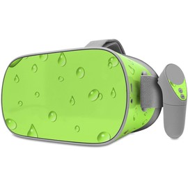 Decal Style Skin Wrap Compatible with Oculus Go Headset - Raining Neon Green (Oculus NOT Included)