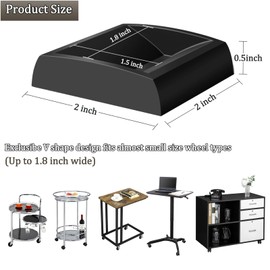 WELLGO Bed Stoppers & Furniture Cups 4pack 2"x2" - Premium Silicone Casters Furniture Wheel Stoppers fit All Wheels of Furniture, Sofa Bed Chairs-Made up of Solid Silicone Prevents Scratches