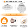 16Pcs Mini Self Adhesive Caster Wheels, 360° Swivel Universal Small