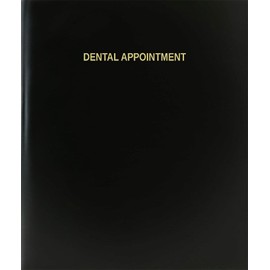 BookFactory Dental Appointment Log Book/Journal/Logbook - 120 Page, 8.5"x11", Black Hardbound (XLog-120-7CS-A-L-Black(Dental Appointment Log Book))