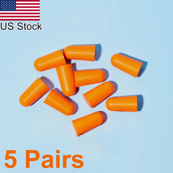 RY_TECH 5Pairs Soft Reusable Silicone Ear Plugs Noise Cancelling Protector