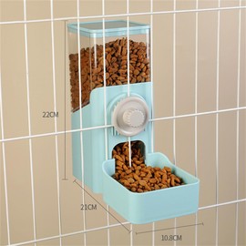 Cage Hanging Bowl for Puppy Cat Rabbit, Kennel Crate Hanging Food Bowl, Pet Feeders for Food and Water Small Dog Puppy Feeder Watering with Storage Chinchi Food Bowl (Light Blue, for Food)