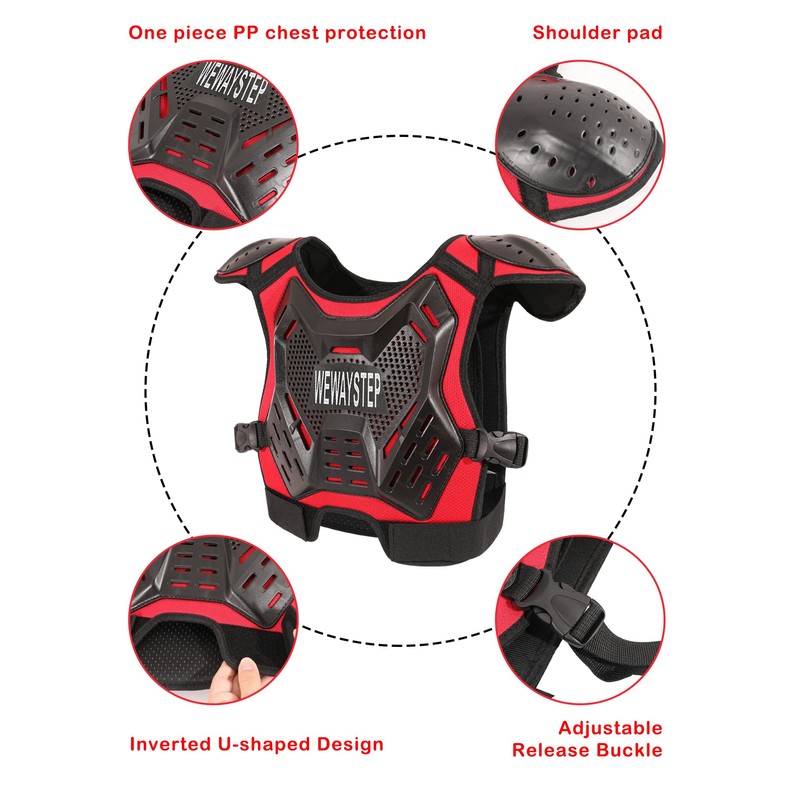 WEWAYSTEP Kids Dirt Bike Gear Motorcycle Armor, Chest Protector Motocross