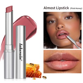 Mrettick 2PCS Honey Lipstick Tinted Lip Balm in Black and Pink，Sheer Hydrating Lipstick for All Skin Tones - Moisturizing Lip Color - Natural Glossy Finish