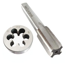 3/4-20 HSS Tap And Die Set， UNEF Machine Thread Tap And UNEF Round Thread Die Right Hand