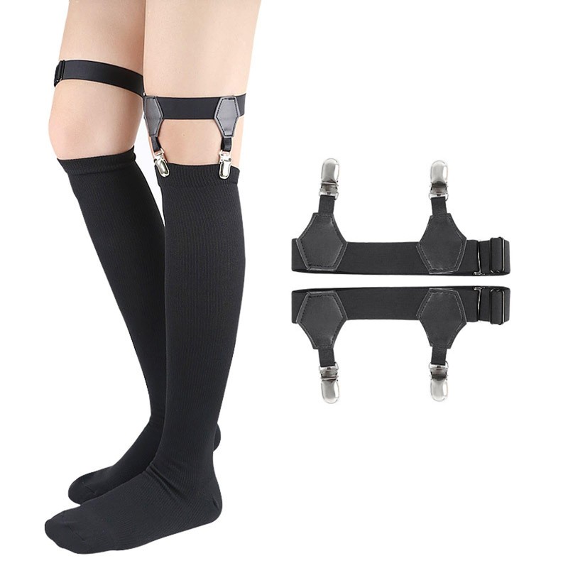 SupSuspen Sock Garters for Men Belt Suspender Adjustable Elastic with