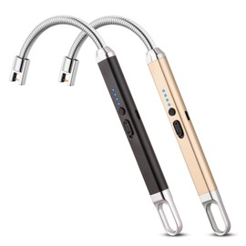 MEIRUBY 2 Pack Lighter Electric Candle Lighter Christmas Stocking Stuffers Gifts for Women Men Rechargeable USB Lighter Arc Lighters for Candle Camping BBQ Christmas Birthday Gifts for Men Women