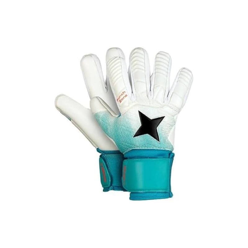 Derbystar Pro Grip Aqua Goalkeeper Gloves White/Turquoise/Black 8