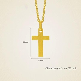 AMQUSUPO Cross Necklace 14k Gold Plated Cross Pendant Necklace Chain for Women Men Jewelry Valentines Day Birthday Christian Gifts for Her 18.1/20/22 inch