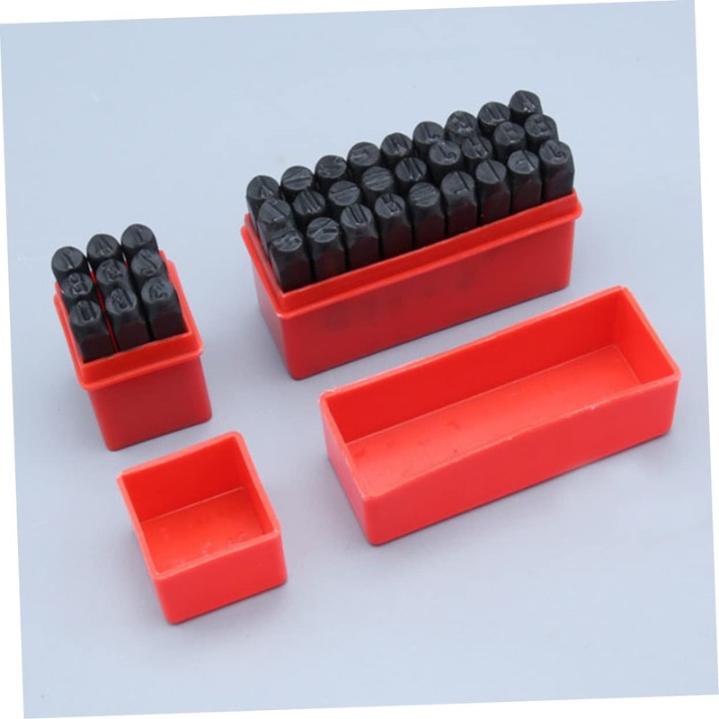 NUOBESTY 36pcs Carbon Steel Letter and Number Punch Set Stamping