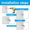 Sfcddtlg 25 Pcs White Down Wall Clips - Wire Shelf