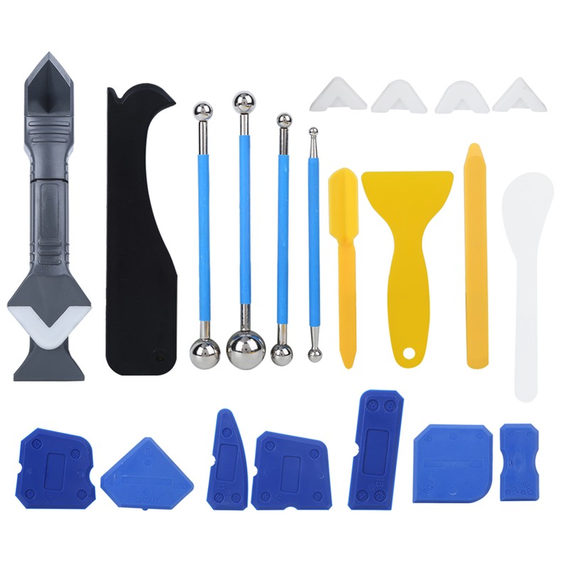 22Pcs/Set Plastic Sealant Spreader Glass Glue Caulking Scraper Sewing Beautify