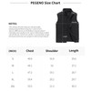 PEGENO Men's Fleece Vest, Full-Zip Lightweight Sleeveless Outdoor Jacket With